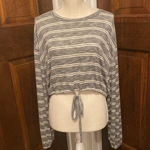AUDREY 3 + 1 crop top with stripes